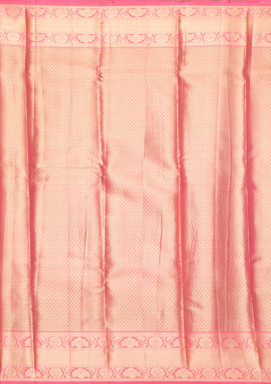 Pink Zariwork Pure Silk Saree-Koskii