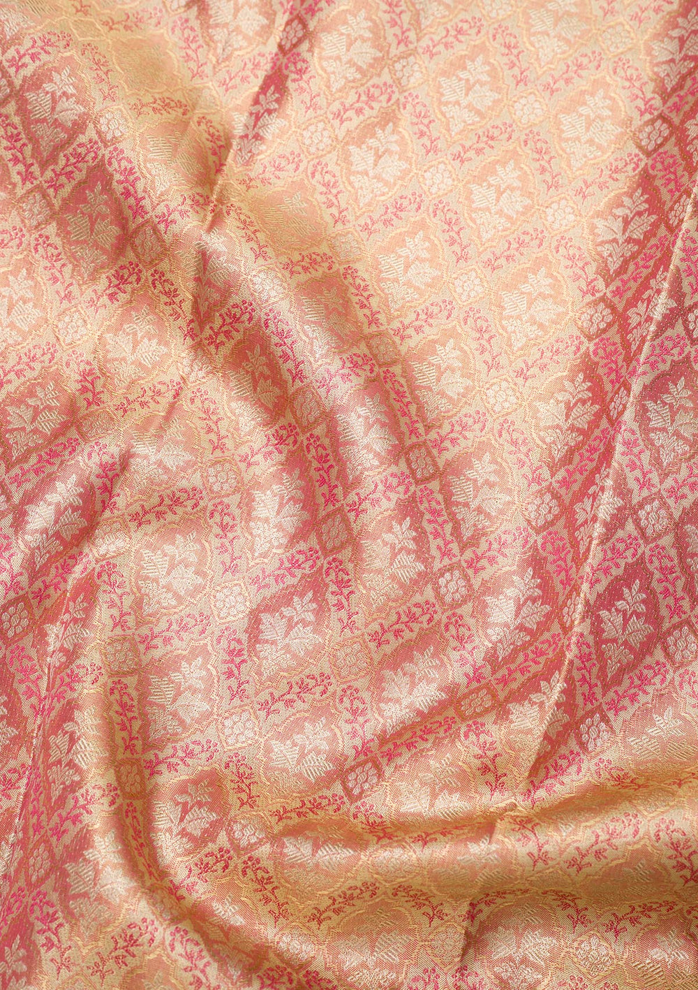 Pink Zariwork Pure Silk Saree-Koskii