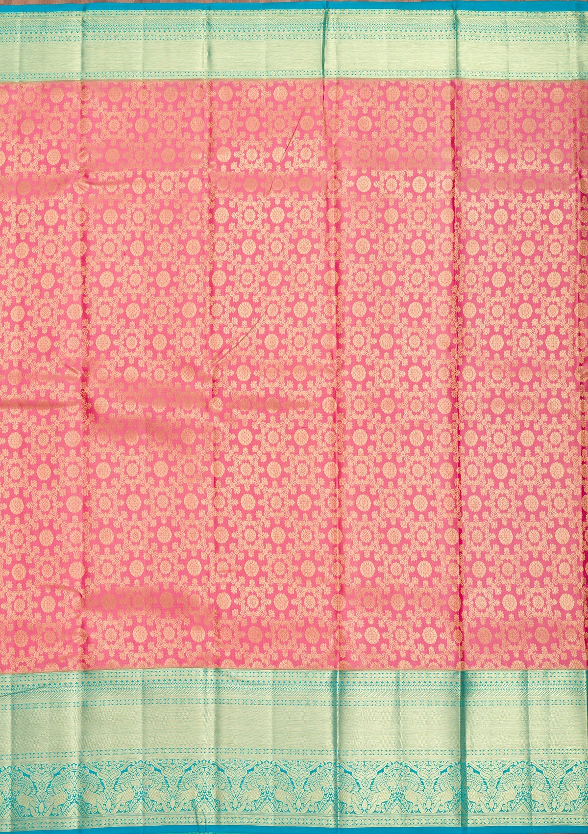 Pink Zariwork Pure Silk Saree-Koskii