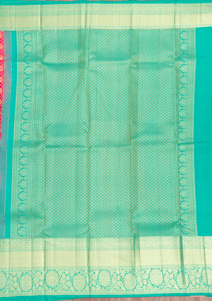 Pink Zariwork Pure Silk Saree-Koskii