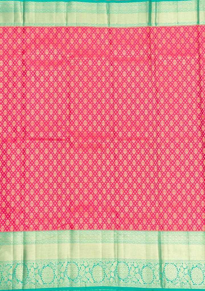 Pink Zariwork Pure Silk Saree-Koskii