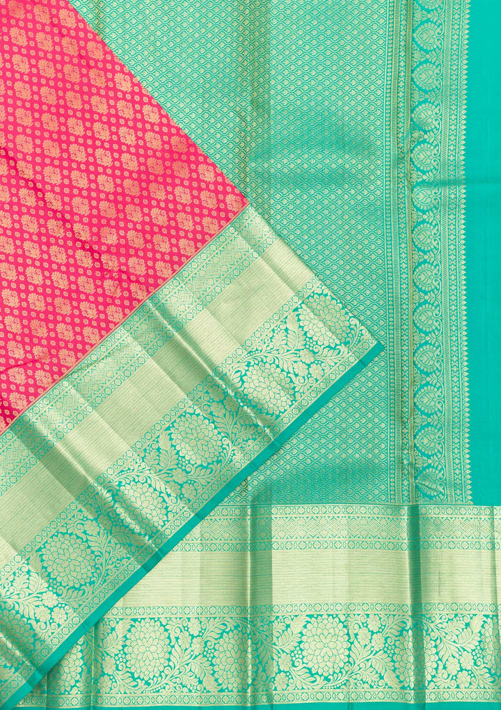 Pink Zariwork Pure Silk Saree-Koskii