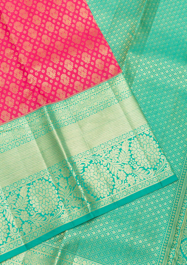 Pink Zariwork Pure Silk Saree-Koskii