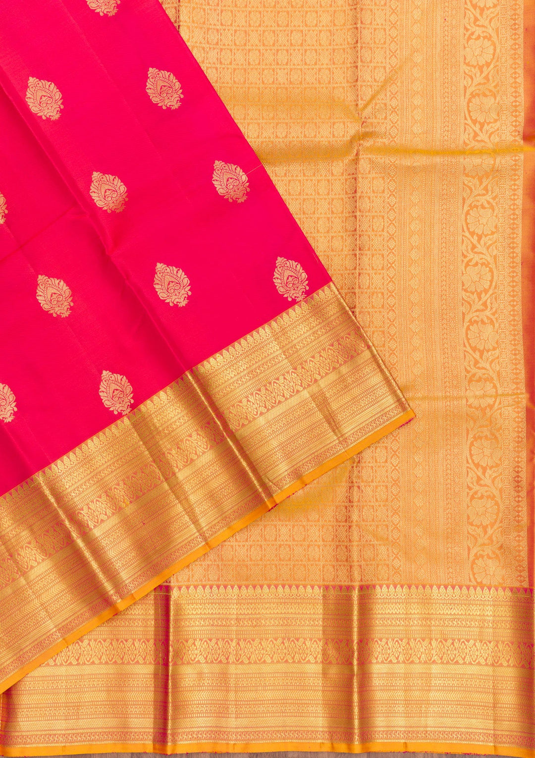 Pink Zariwork Pure Silk Saree-Koskii