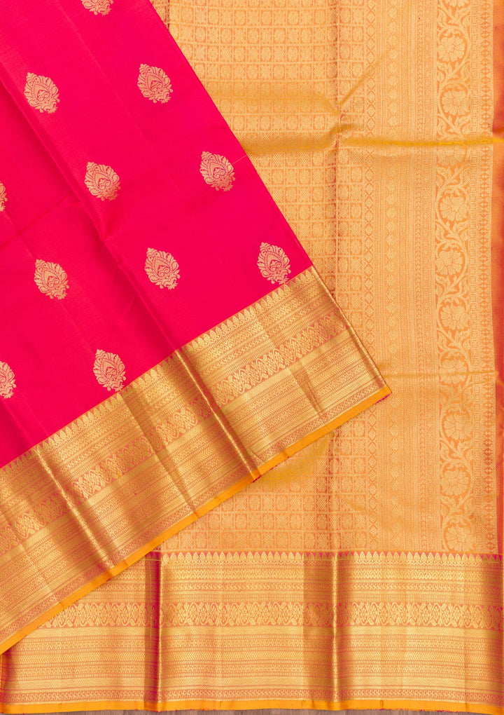 Pink Zariwork Pure Silk Saree-Koskii