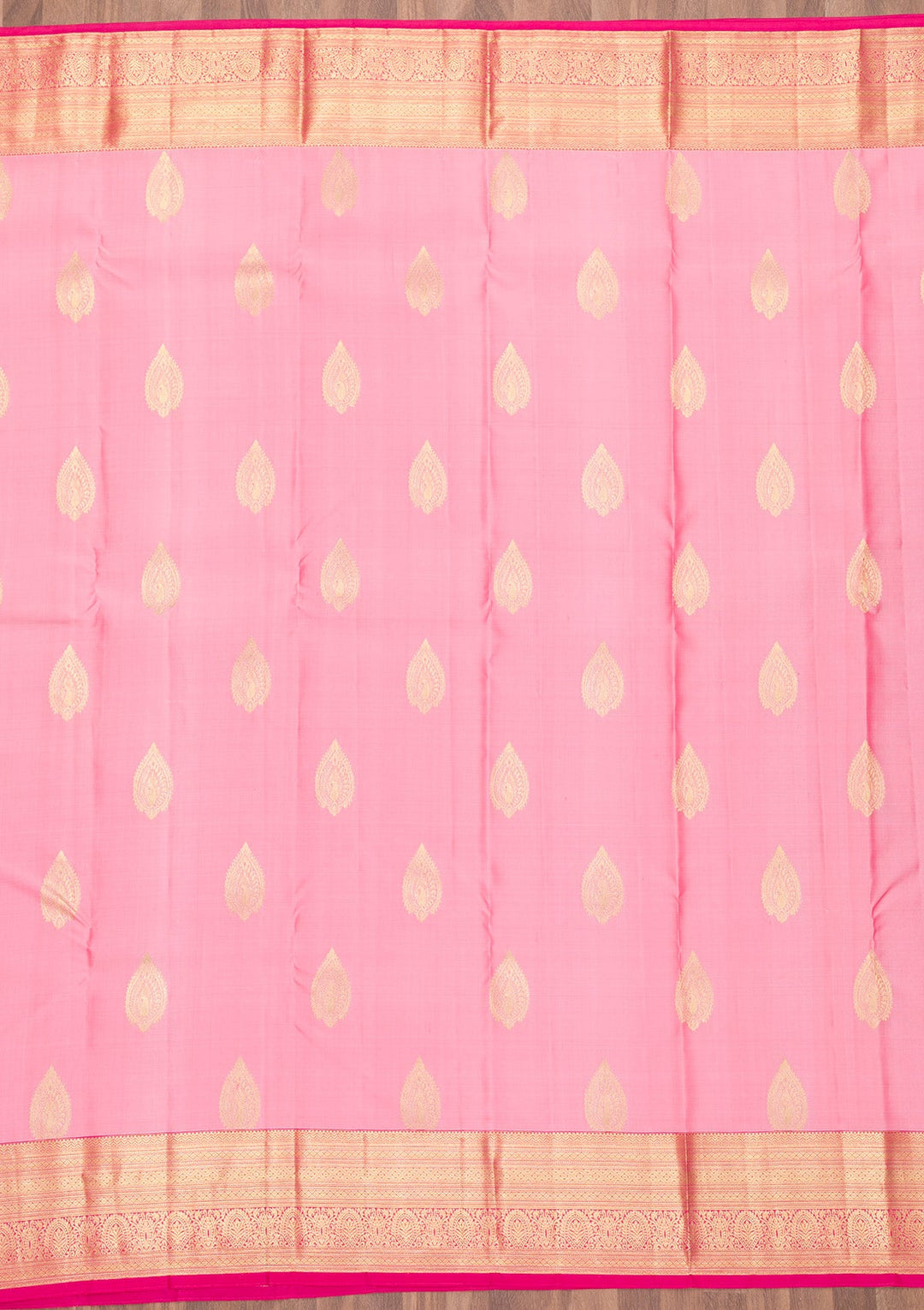 Pink Zariwork Pure Silk Saree-Koskii