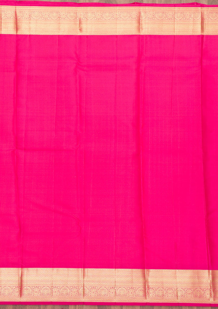 Pink Zariwork Pure Silk Saree-Koskii