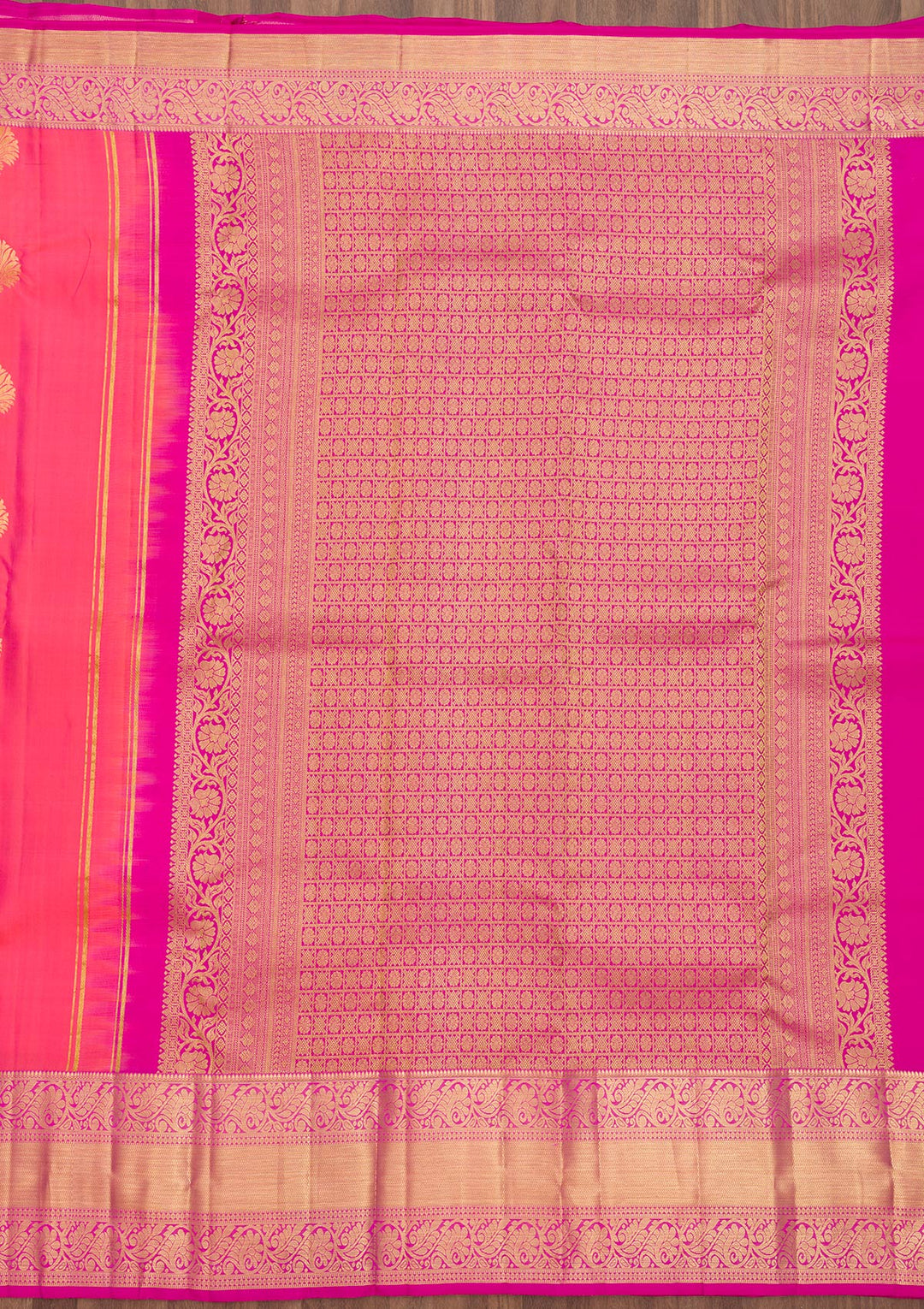 Pink Zariwork Pure Silk Saree-Koskii