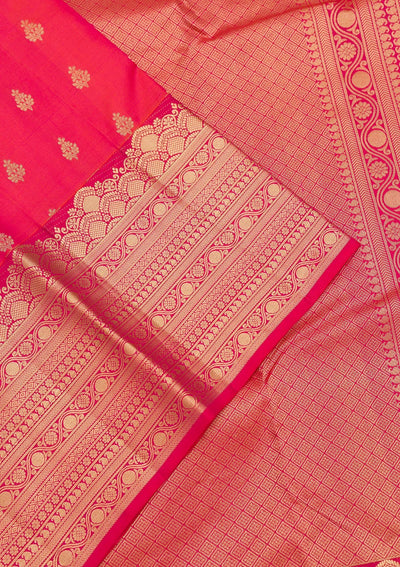 Pink Zariwork Pure Silk Saree-Koskii