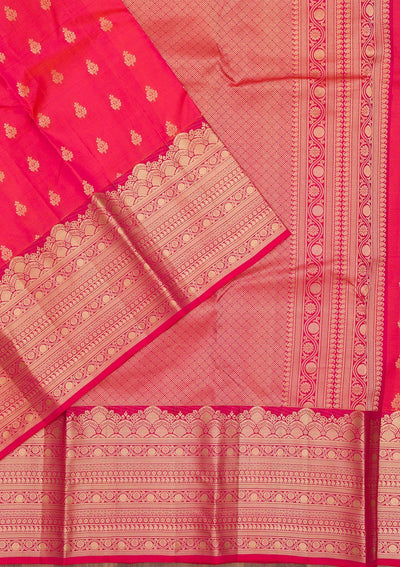 Pink Zariwork Pure Silk Saree-Koskii