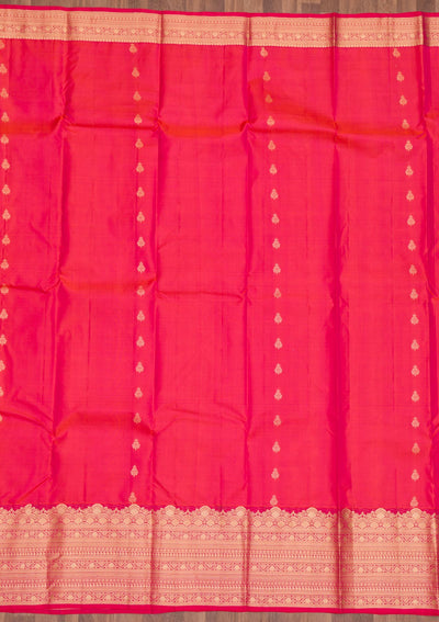 Pink Zariwork Pure Silk Saree-Koskii