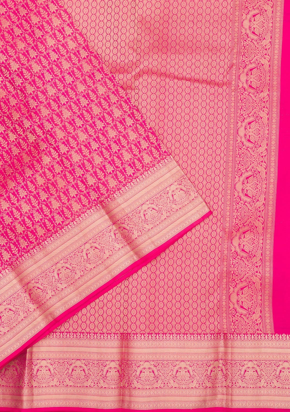 Pink Zariwork Pure Silk Saree-Koskii