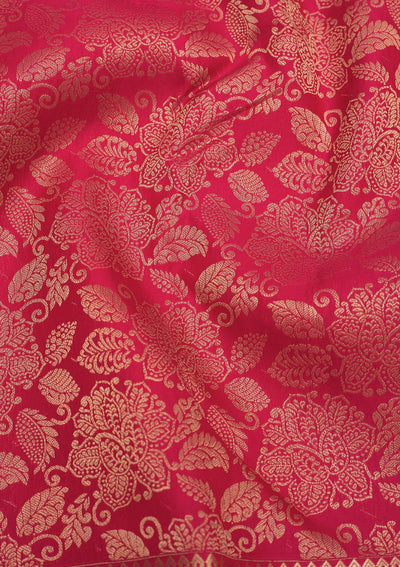 Pink Zariwork Pure Silk Saree-Koskii