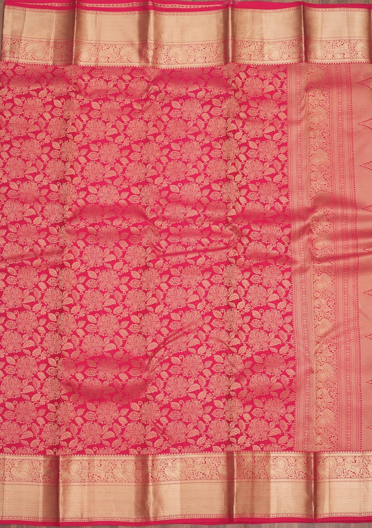 Pink Zariwork Pure Silk Saree-Koskii