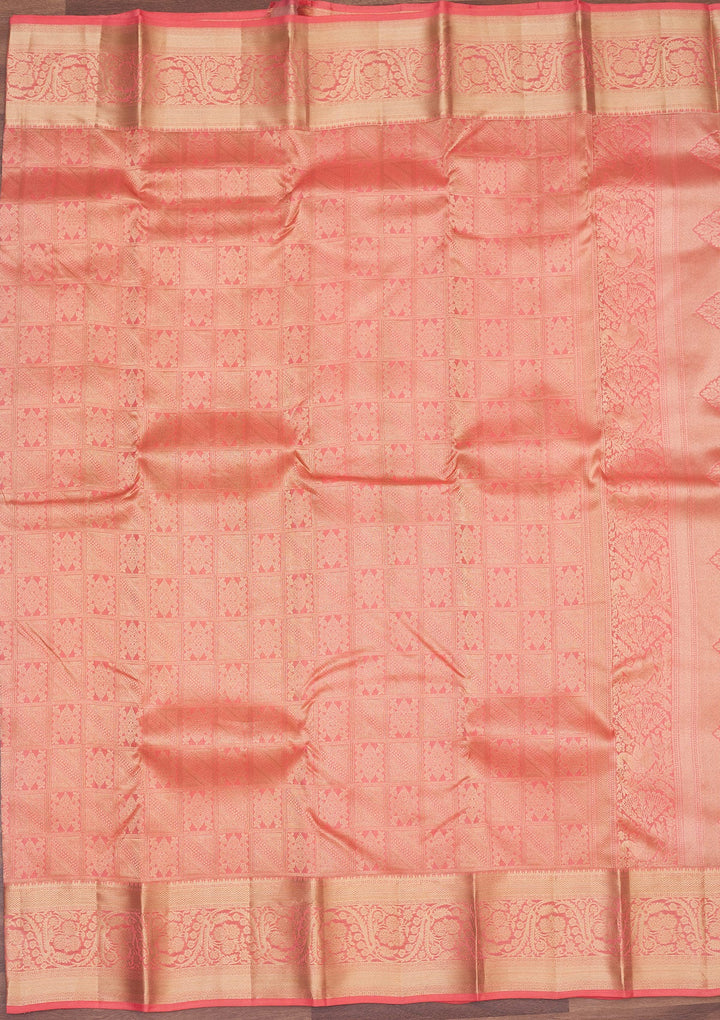 Pink Zariwork Pure Silk Saree-Koskii