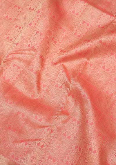 Pink Zariwork Pure Silk Saree-Koskii