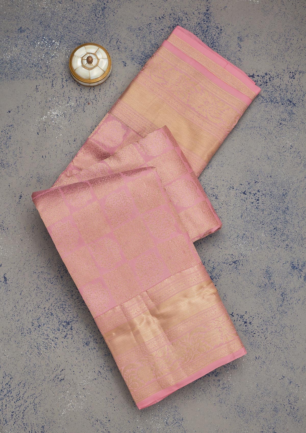 Pink Zariwork Pure Silk Saree-Koskii