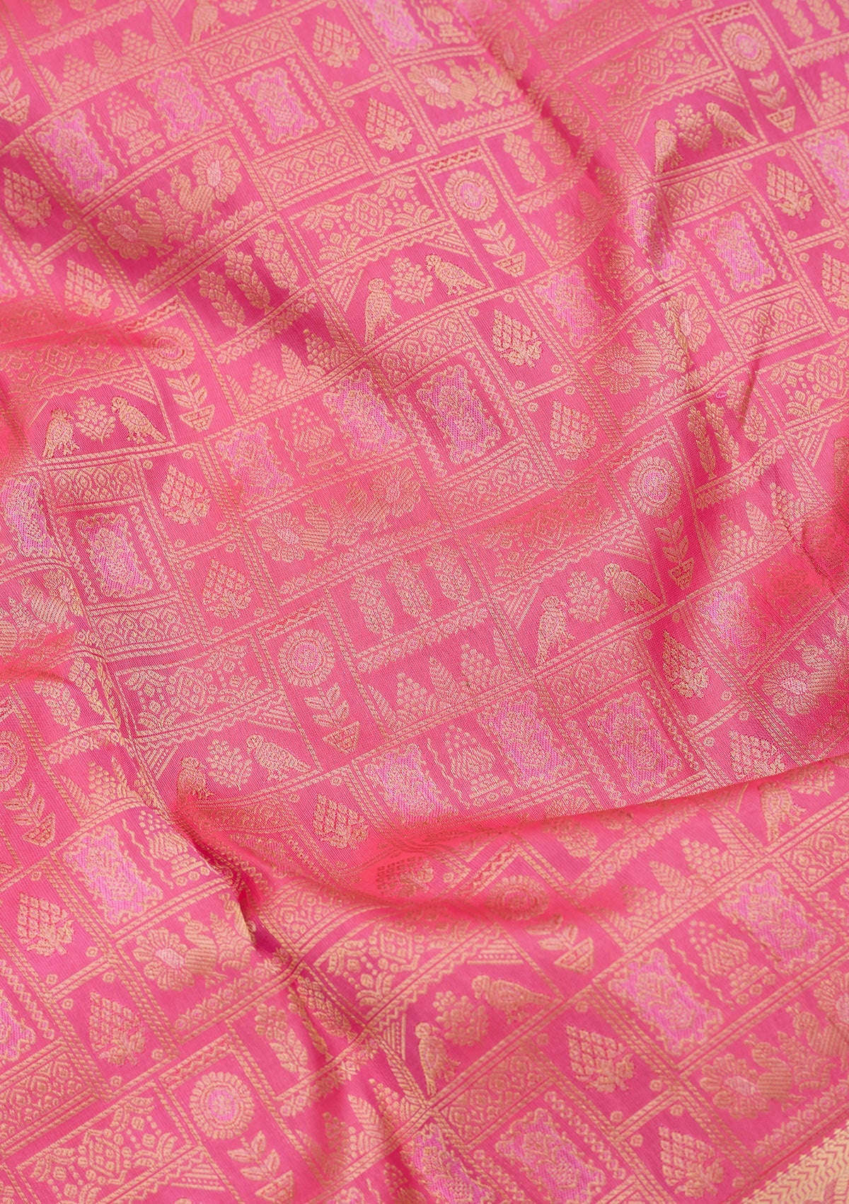 Pink Zariwork Pure Silk Saree