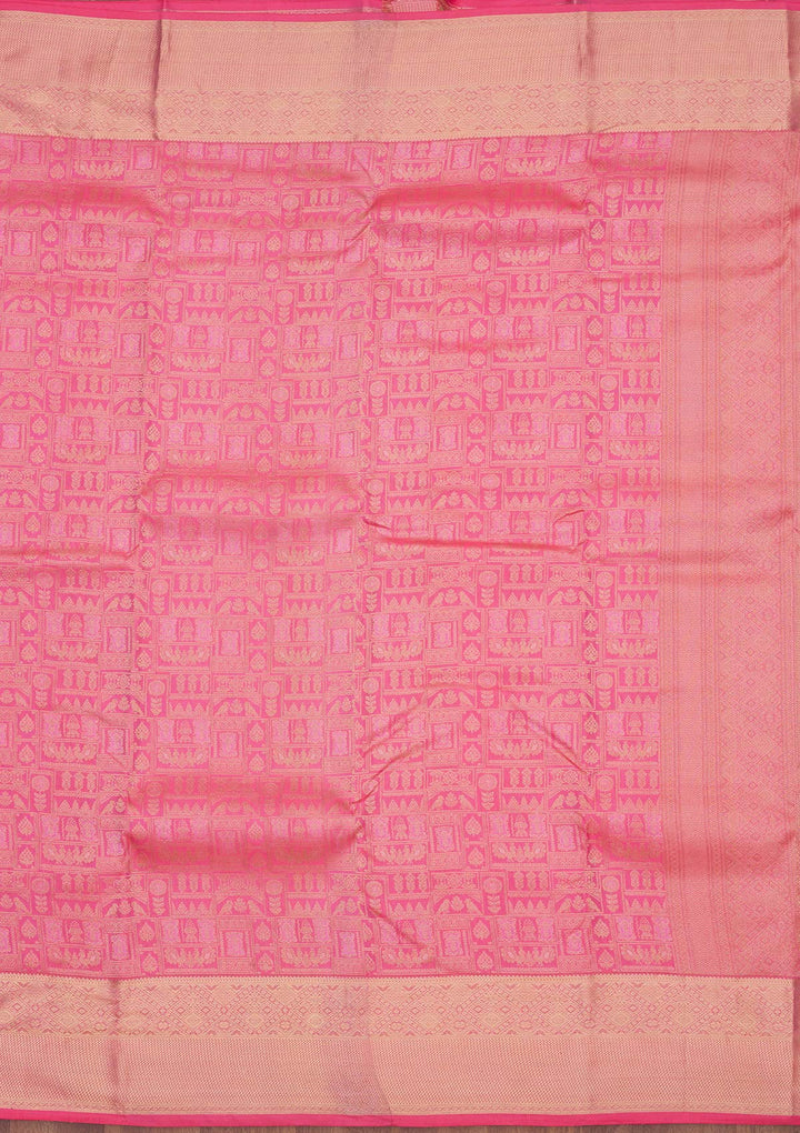 Pink Zariwork Pure Silk Saree