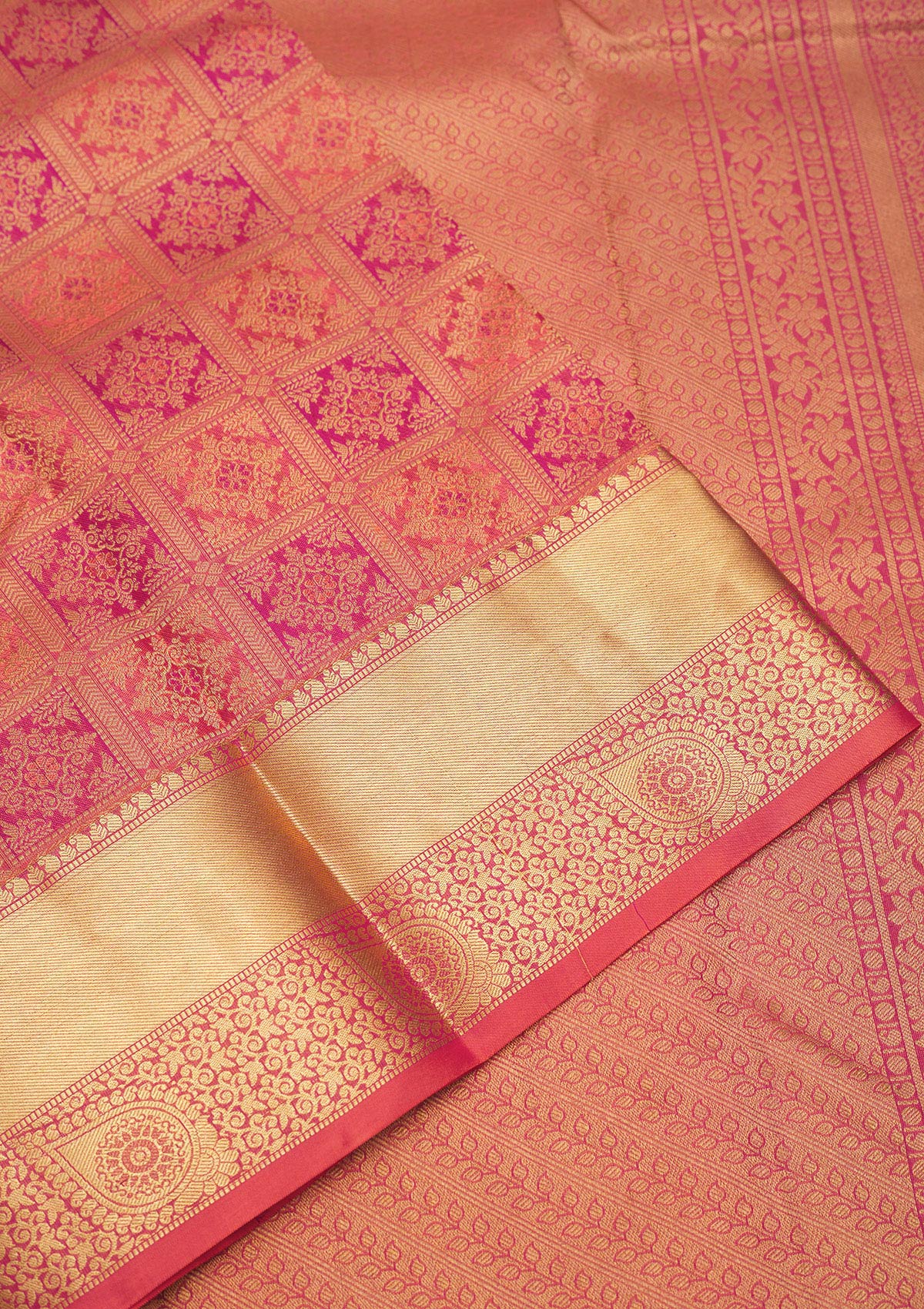 Pink Zariwork Pure Silk Saree-Koskii