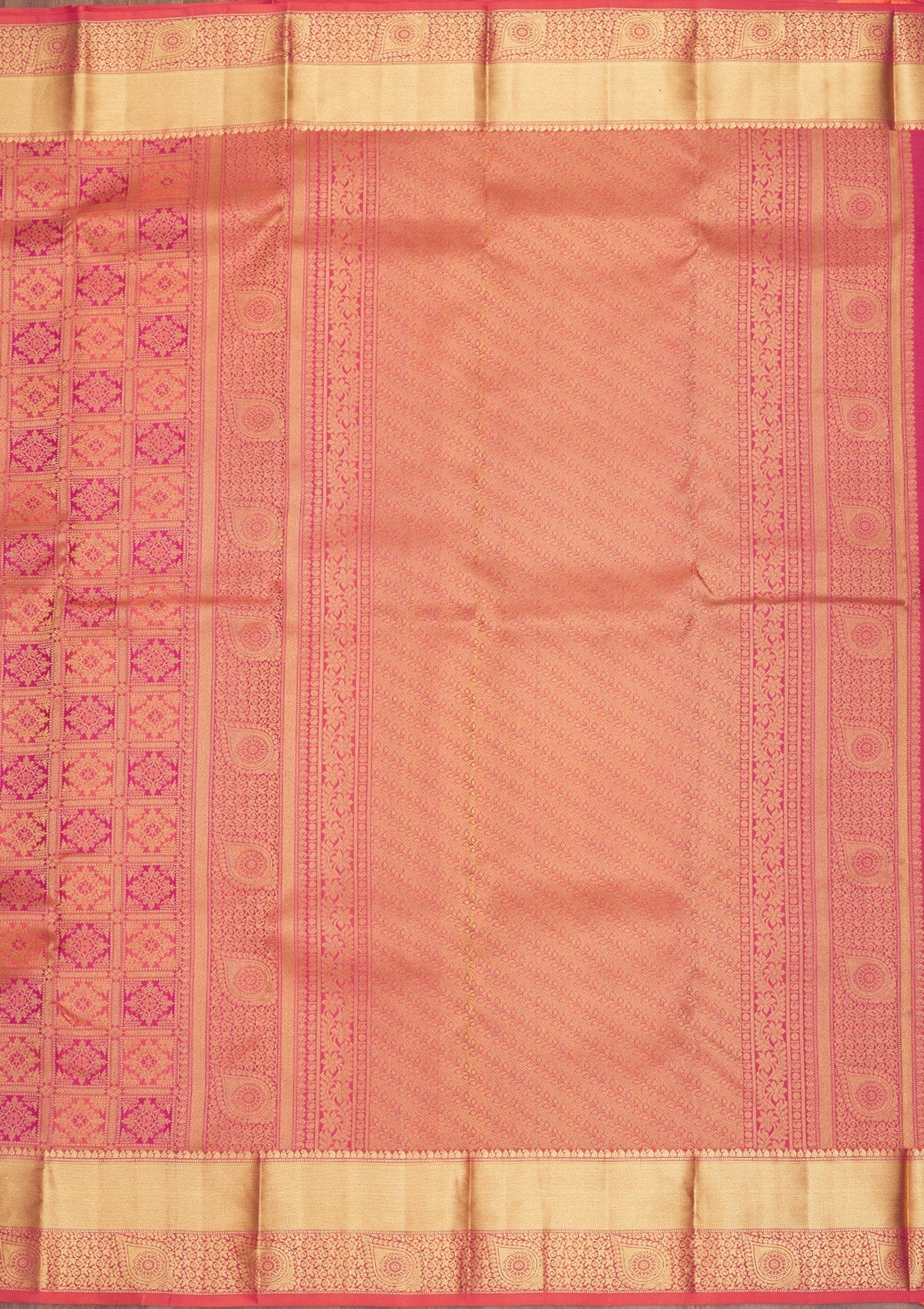 Pink Zariwork Pure Silk Saree-Koskii