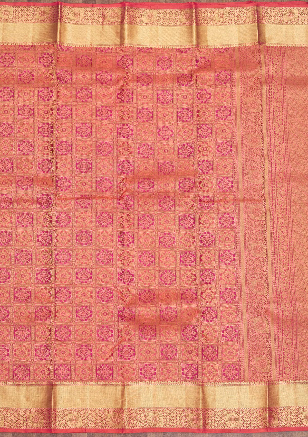 Pink Zariwork Pure Silk Saree-Koskii