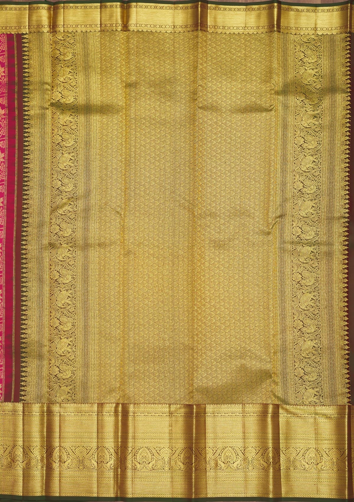 Pink Zariwork Pure Silk Saree-Koskii