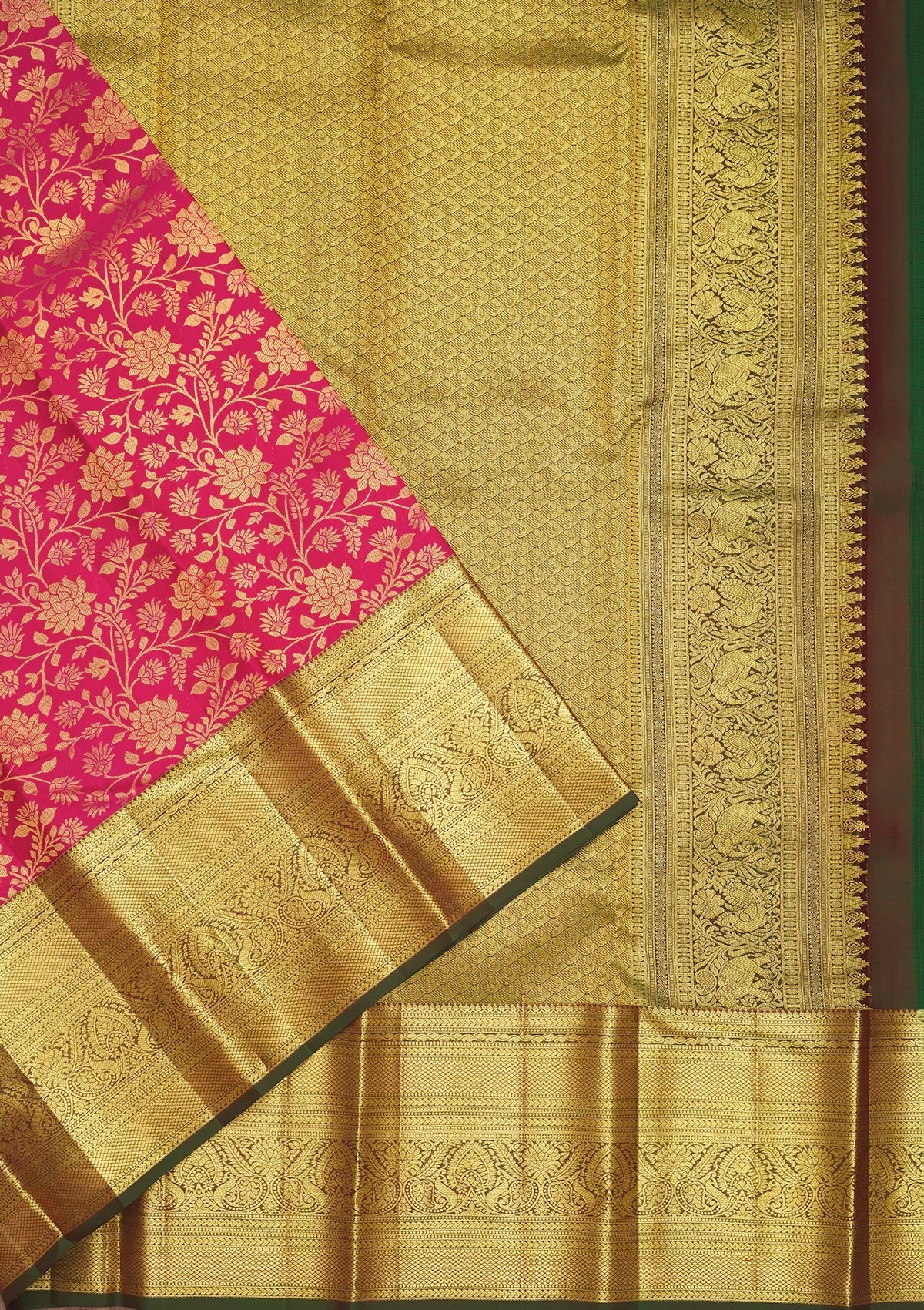 Pink Zariwork Pure Silk Saree-Koskii