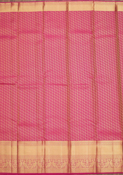 Pink Zariwork Pure Silk Saree-Koskii