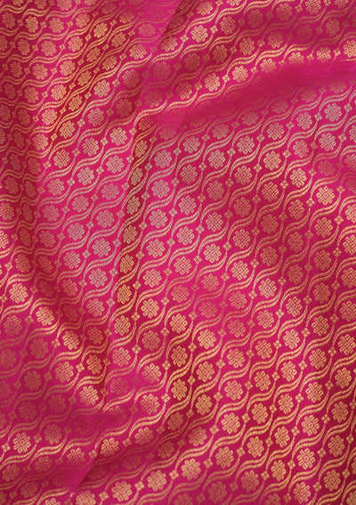 Pink Zariwork Pure Silk Saree-Koskii