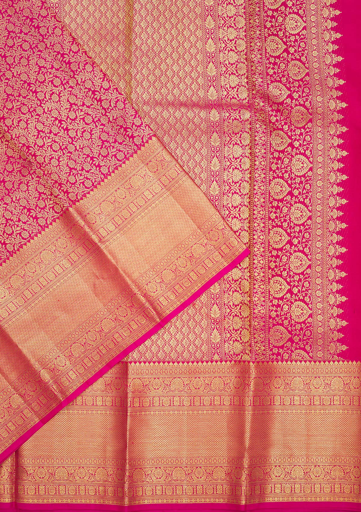 Pink Zariwork Pure Silk Saree-Koskii