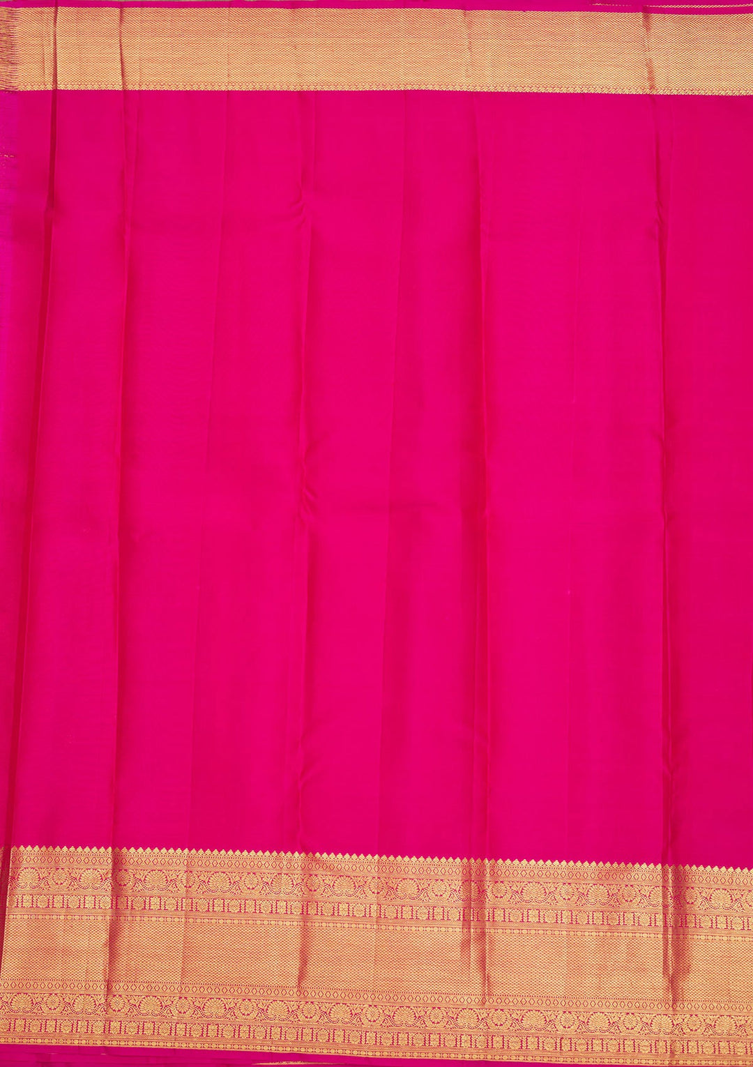 Pink Zariwork Pure Silk Saree-Koskii