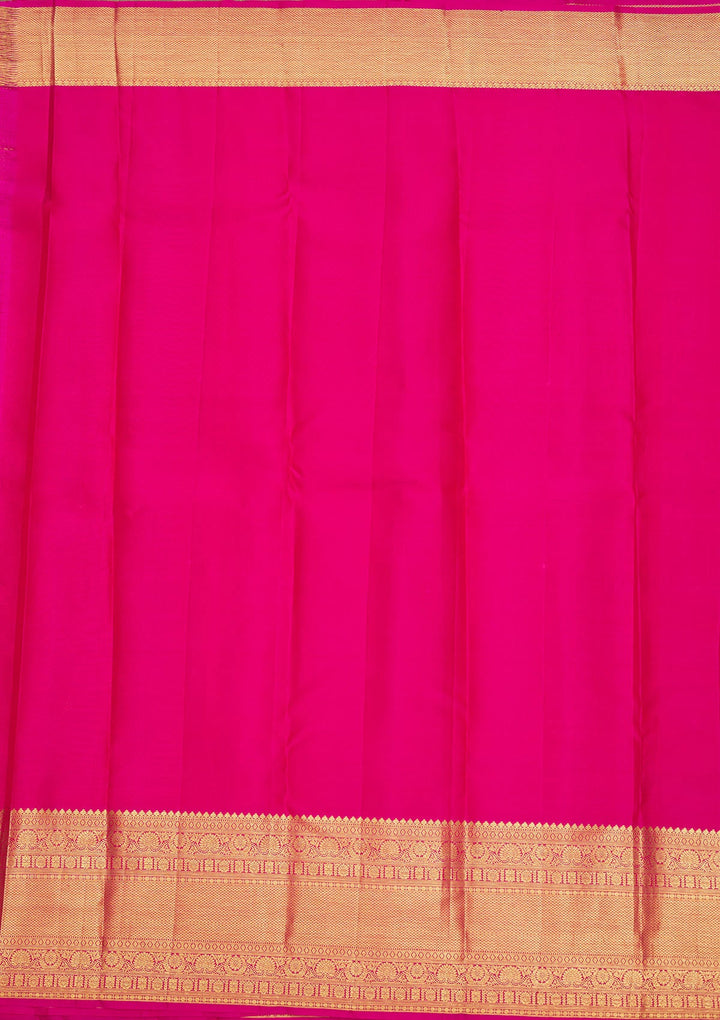 Pink Zariwork Pure Silk Saree-Koskii