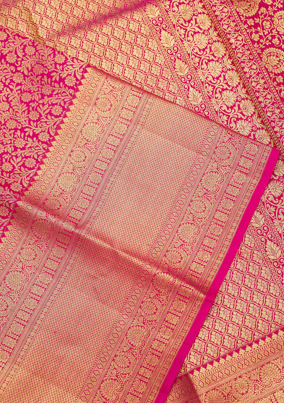 Pink Zariwork Pure Silk Saree-Koskii