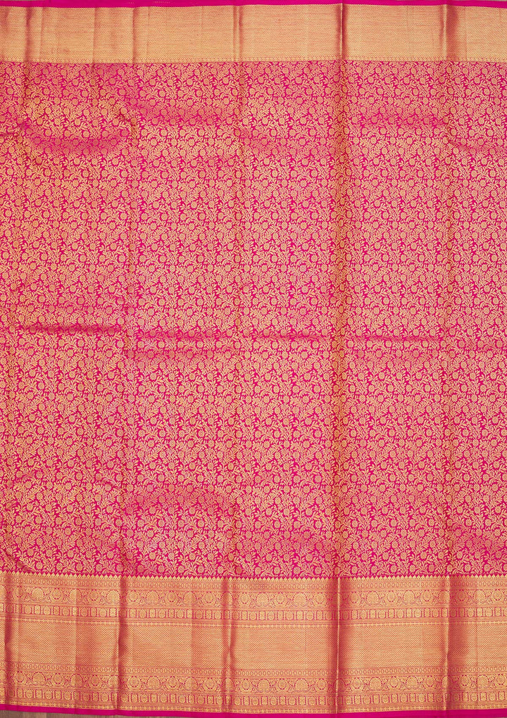 Pink Zariwork Pure Silk Saree-Koskii