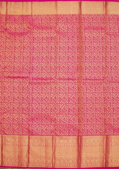 Pink Zariwork Pure Silk Saree-Koskii