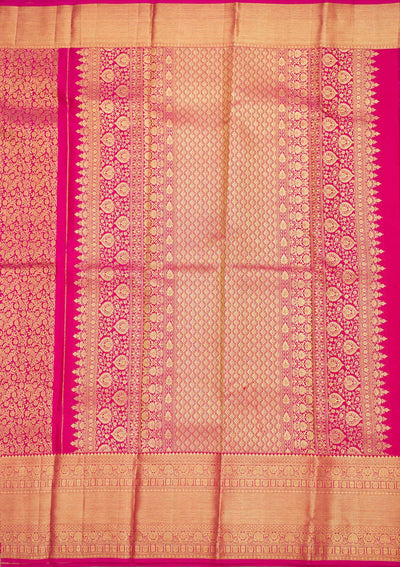 Pink Zariwork Pure Silk Saree-Koskii