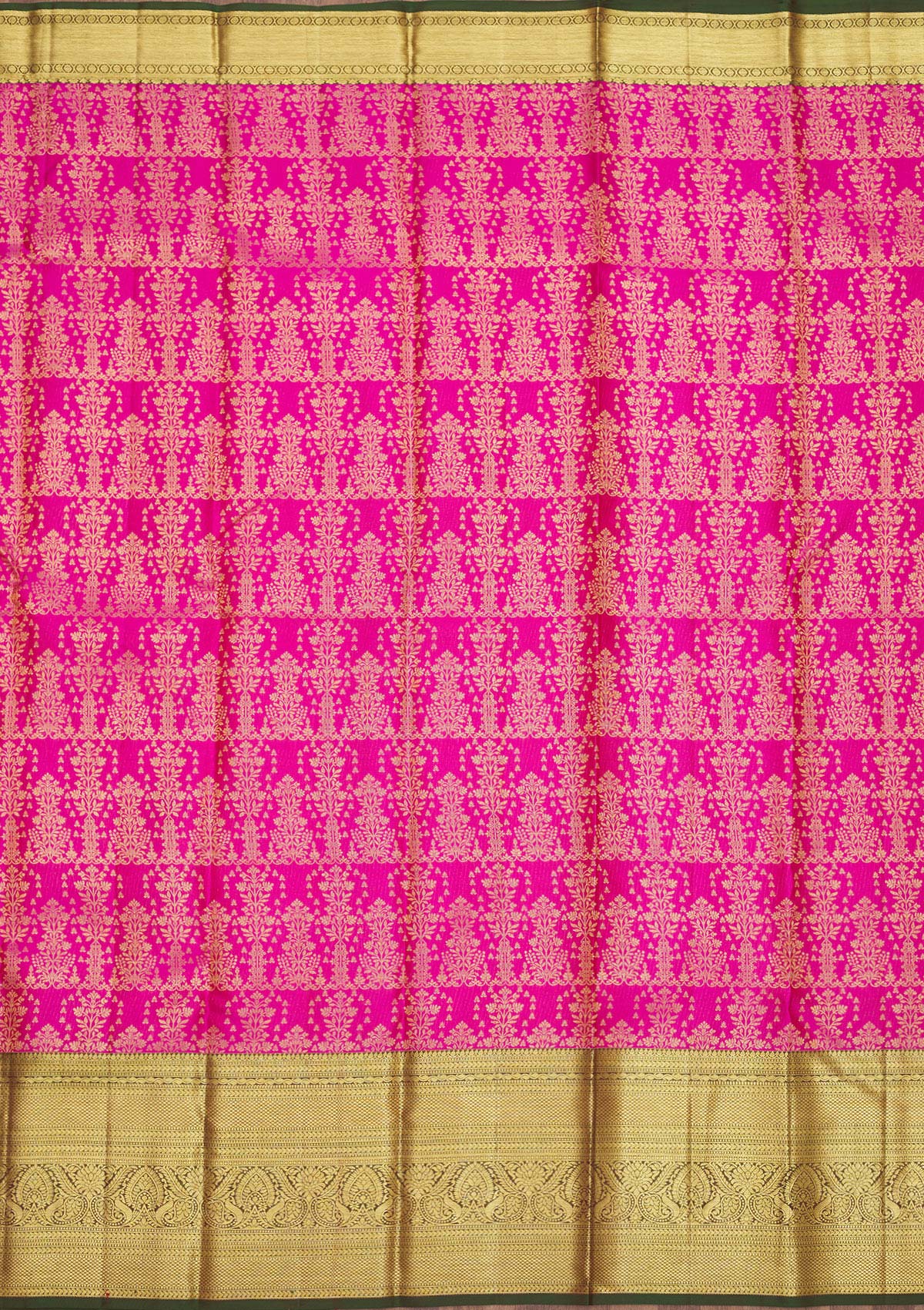 Pink Zariwork Pure Silk Saree-Koskii