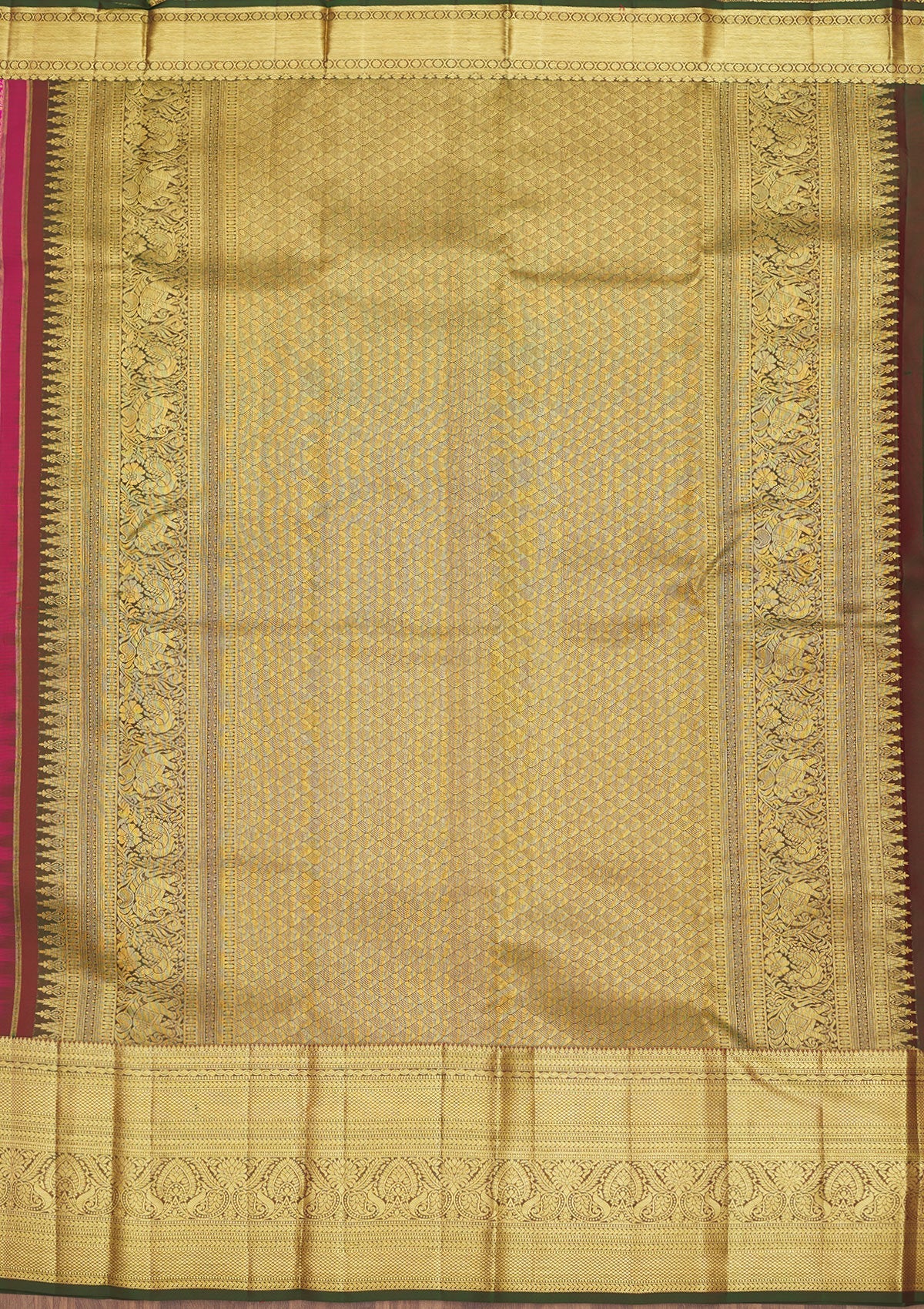 Pink Zariwork Pure Silk Saree-Koskii