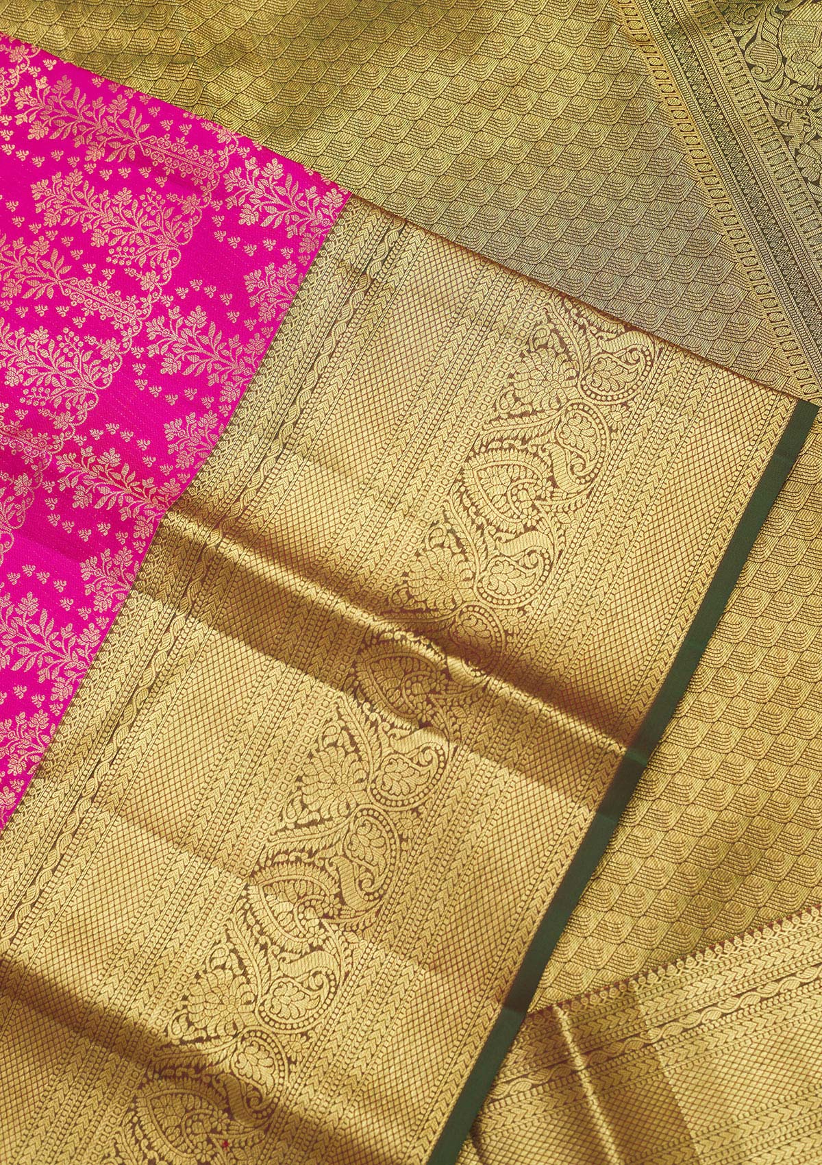 Pink Zariwork Pure Silk Saree-Koskii