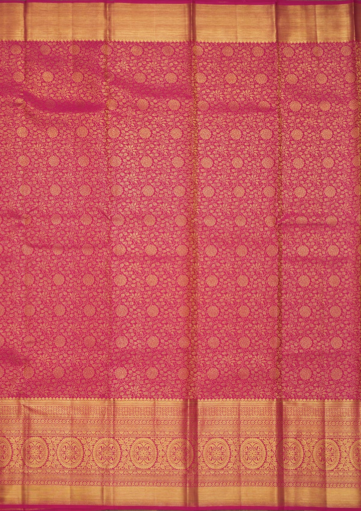 Pink Zariwork Pure Silk Saree-Koskii