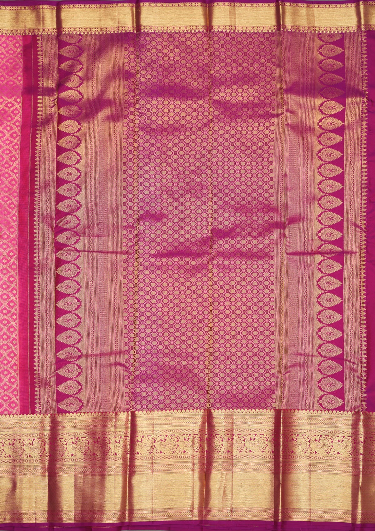 Pink Zariwork Pure Silk Saree-Koskii