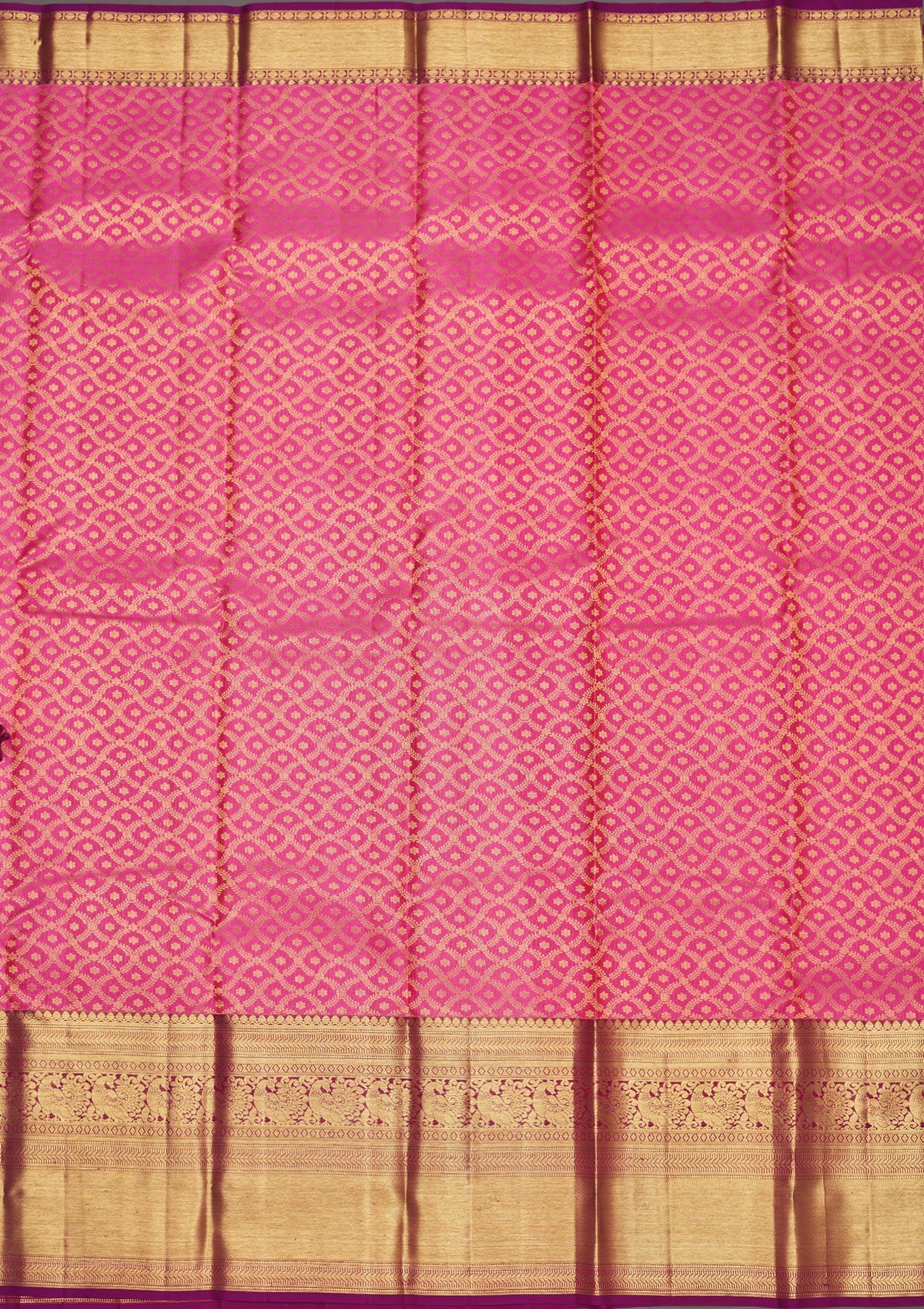 Pink Zariwork Pure Silk Saree-Koskii