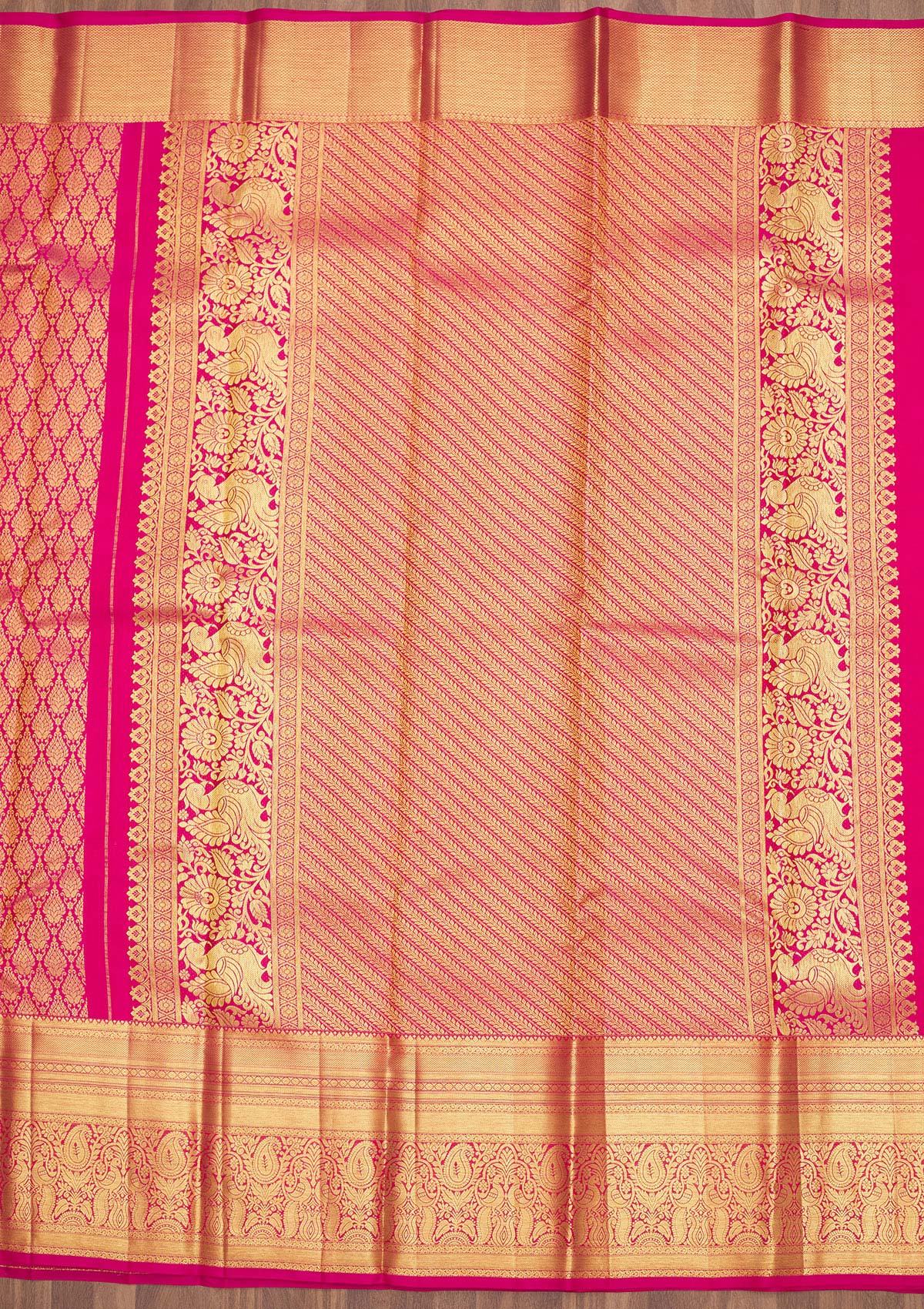 Pink Zariwork Pure Silk Saree-Koskii