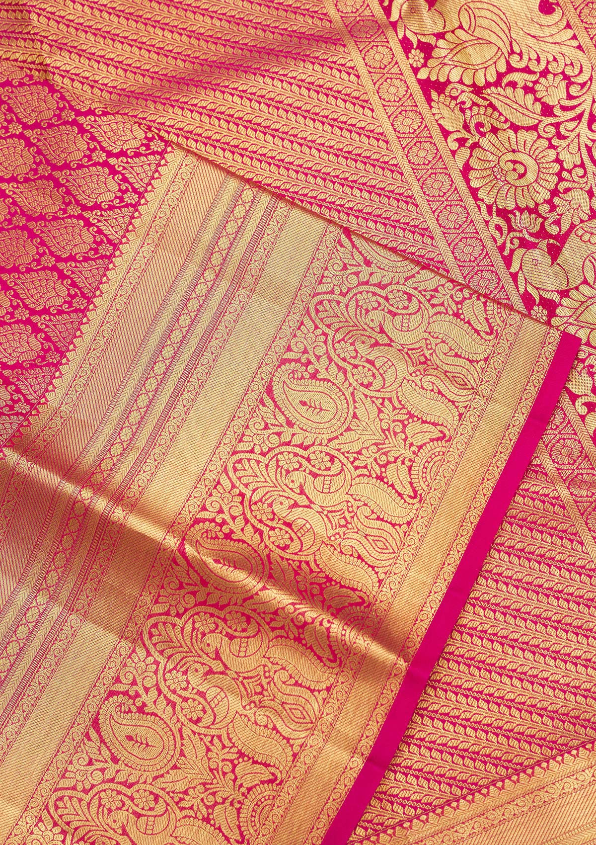 Pink Zariwork Pure Silk Saree-Koskii