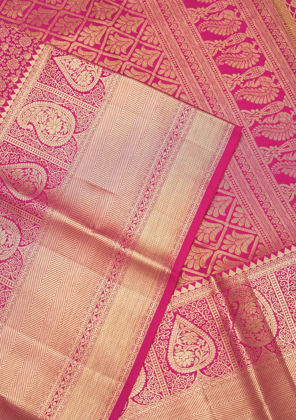 Pink Zariwork Pure Silk Saree-Koskii