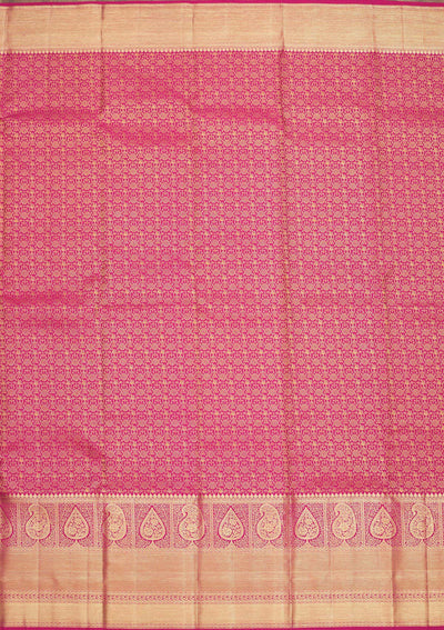 Pink Zariwork Pure Silk Saree-Koskii