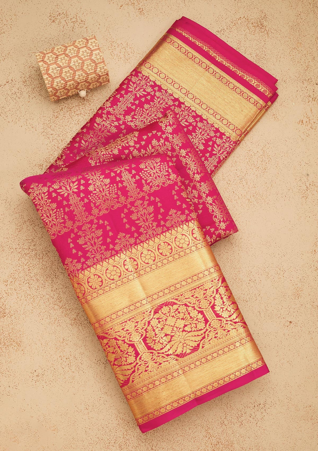 Pink Zariwork Pure Silk Saree-Koskii