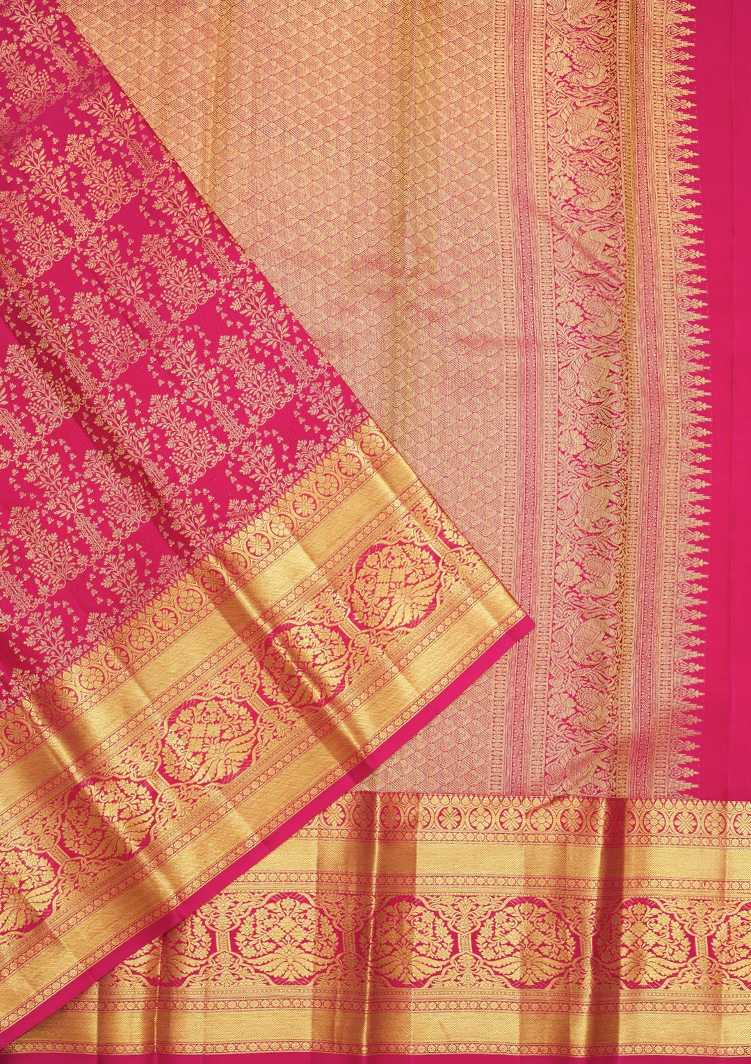 Pink Zariwork Pure Silk Saree-Koskii