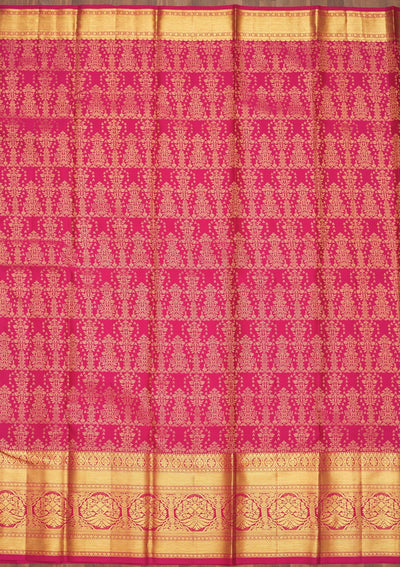 Pink Zariwork Pure Silk Saree-Koskii